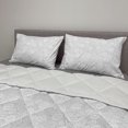 thumbnail image 2 of Grey Comforter & Sham Bedding Set, Different Sized Circles and Rounds Simple Geometric Style Graphic Print Shabby Home, 3 pcs Duvet Set Microfiber Filling Quilt, 5 Sizes, Grey White, by Ambesonne, 2 of 4