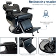 thumbnail image 4 of Sillón de Barbero Bluelander Diseño Europeo Negro, 4 of 6