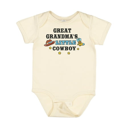 

Inktastic Great Grandmas Little Cowboy with Cowboy Hat and Boots Gift Baby Boy Bodysuit