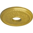 thumbnail image 3 of Ekena Millwork 13 7/8"OD x 3 3/4"ID x 1 1/4"P Tirana Ceiling Medallion (Fits Canopies up to 4 3/4"), Hand-Painted Rich Gold, 3 of 6