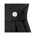 thumbnail image 6 of Girls Dress Black Button Back School Uniform Pleated Hem 10, 6 of 7