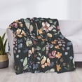 thumbnail image 3 of Fuzoiu Wildflower Watercolor 1 Print Flannel Blanket,Throw Blanket,Flannel Home Decor,Fleece Bed Blankets,Cozy Soft Blanket for Bed, Sofa, Camping, and Travel-80"x60", 3 of 6