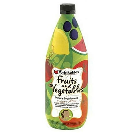 Drinkables Berry Super Mix Fruits and Vegetables Dietary Supplement, 30 oz