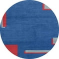 thumbnail image 1 of Ahgly Company Indoor Round Abstract Sapphire Blue Abstract Area Rugs, 8' Round, 1 of 6
