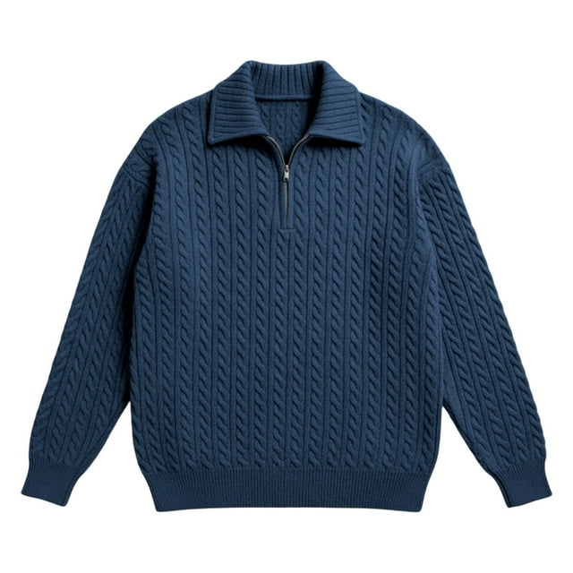 Chandail en Molleton Automne Hiver pour Hommes Coupe Ample Col Rond Décontracté pour Loisirs Quotidiens