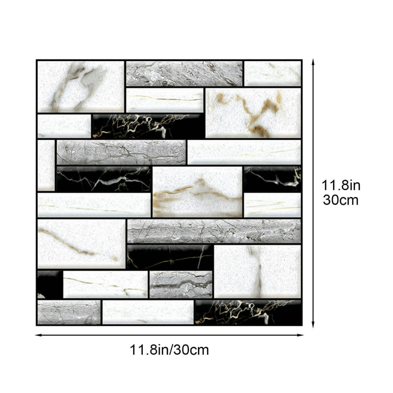 Crystal Syickers Peel and Stick Crystal Tile Stickers Set of 10 for Kitchen and Bathroom ...