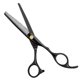 thumbnail image 4 of Tijeras para el cabello, 9 piezas, tijeras profesionales para cortar el cabello en oro negro, juegos de tijeras, suministros de tijeras de peluquero de acero inoxidable, tijeras rectas, 4 of 5