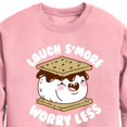 thumbnail image 2 of Instant Message - Camping - Laugh S'more, Worry Less - Toddler & Youth Crewneck Fleece Sweatshirt, 2 of 5