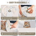 thumbnail image 4 of Table Lamp Adjustable 3 Color & 10 Brightness Levels Desk Lamp Linen Shade USB Powered for Bedrooms and Bedside Tables Earthy Colors Watercolor-textured Medium, 4 of 7