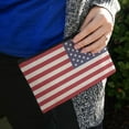 thumbnail image 3 of Reversed USA American Flag Red White Blue Military Pencil Pen Organizer Zipper Pouch Case, 3 of 4