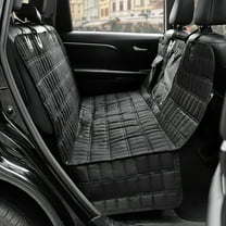 Plutus Pet Dog Car Seat Cover for Back Seat with Side Flaps and Mesh Window, Waterproof Anti-Scratch Nonslip Dog Hammock for Cars, Trucks and SUVs, Black