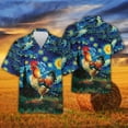 thumbnail image 4 of Camisas de granja con estampado 3D de pollos para hombre, camisa hawaiana informal de playa, camisa informal de manga corta, blusa de un solo pecho, ropa para hombre, 4 of 5