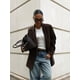 thumbnail image 1 of Chaqueta de traje de pana media larga para mujer, abrigo de manga larga con solapa de una sola botonadura elegante, oficina y trabajo Retro Para ropa de abrigo, otoño, 1 of 5