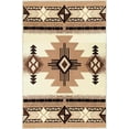 thumbnail image 2 of Ivory, Brown and Beige, Modern Contemporary Cabin Rug, 2 of 4