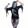 thumbnail image 2 of FROM DARKNESS - Rose Lace Sleeve Top, 2 of 2
