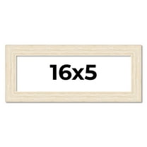 16x5 Frame White Real Wood Picture Frame Width 1.5 inches | Interior Frame Depth 0.5 inches | Barn
