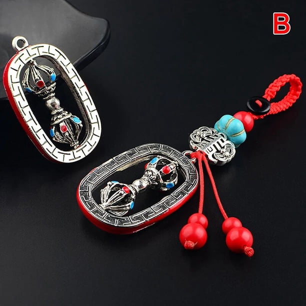 Colgante de rueda de oración de Mantra tibetano de seis caracteres, llavero de coche de Vajra, llavero budista, joyería colgante, 1 pieza, nuevo