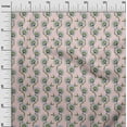 thumbnail image 2 of oneOone Cotton Poplin Pink Fabric Leaves & Flower Floral Craft Projects Decor Fabric Printed By The Yard 56 Inch Wide, 2 of 4