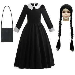 GIMOCOOL Mercoledì Addams Costume + Parrucca + Borsa Per Bambini, Mercoledì  Addams Dress Kids, Addams Family Costume Kids, Adams Role-playing Dress,  Addams Black Cosplay Costume : : Giochi e giocattoli