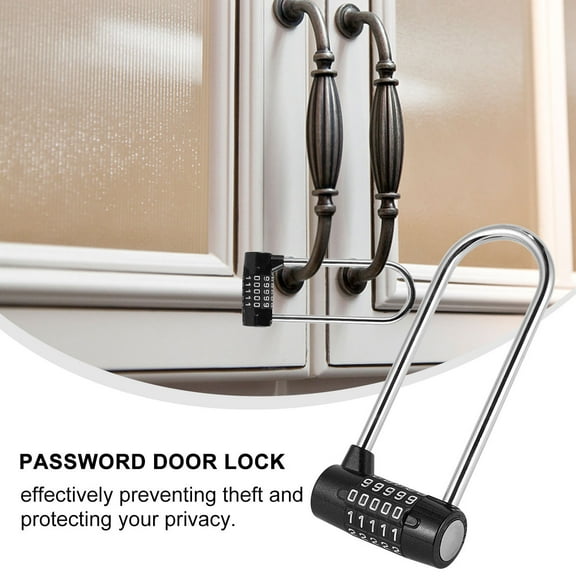 BESTOYARD U Shaped Password Lock Hanging Lock with 5 Digit Combination for Effective Anti Theft