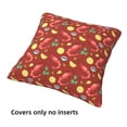 thumbnail image 3 of Throw Pillow Covers, Shrimp Lemons Red Soft Square Pillow Cases with Invisible Zipper for Couch Bed Sofa, Farmhouse Fall Home Decor 18"x18", 3 of 7