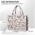 thumbnail image 3 of Large Capacity Tote Bag,White Pioneer Flower and Paisley Pattern Handbag Fashion Luxury Tote Bag,15.7"x13"x 5.1" Inches,Laptop Compatible, 3 of 6