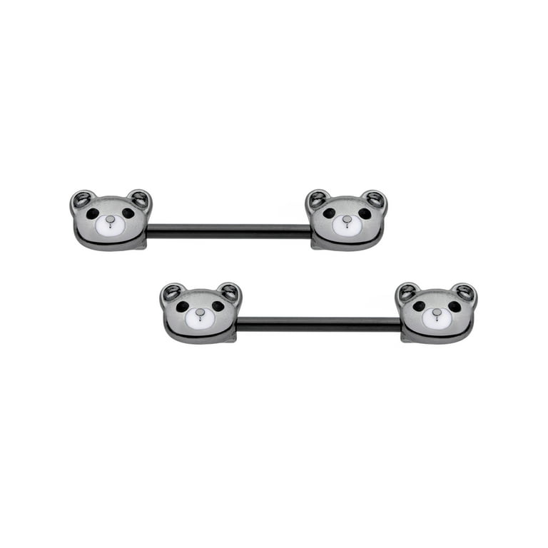 Body Candy Womens 14G Nipplerings Piercing 9 16