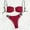 Red, variant on Swimsuit Sets for Women Textured Sexy Two Piece Bikini Sets Thong Cheeky High Cut Beachwear Women L