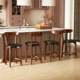 thumbnail image 2 of Costway 23.5" Bar Stool Set of 4 with Curved Backrest & Footrest Counter Height Stools, 2 of 10