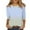 Light Blue, variant on AherBiu Pajamas Tops for Women 3/4 Sleeve Plaid Comfy Striped T Shirts Crewneck Tees Blouse Loungewear