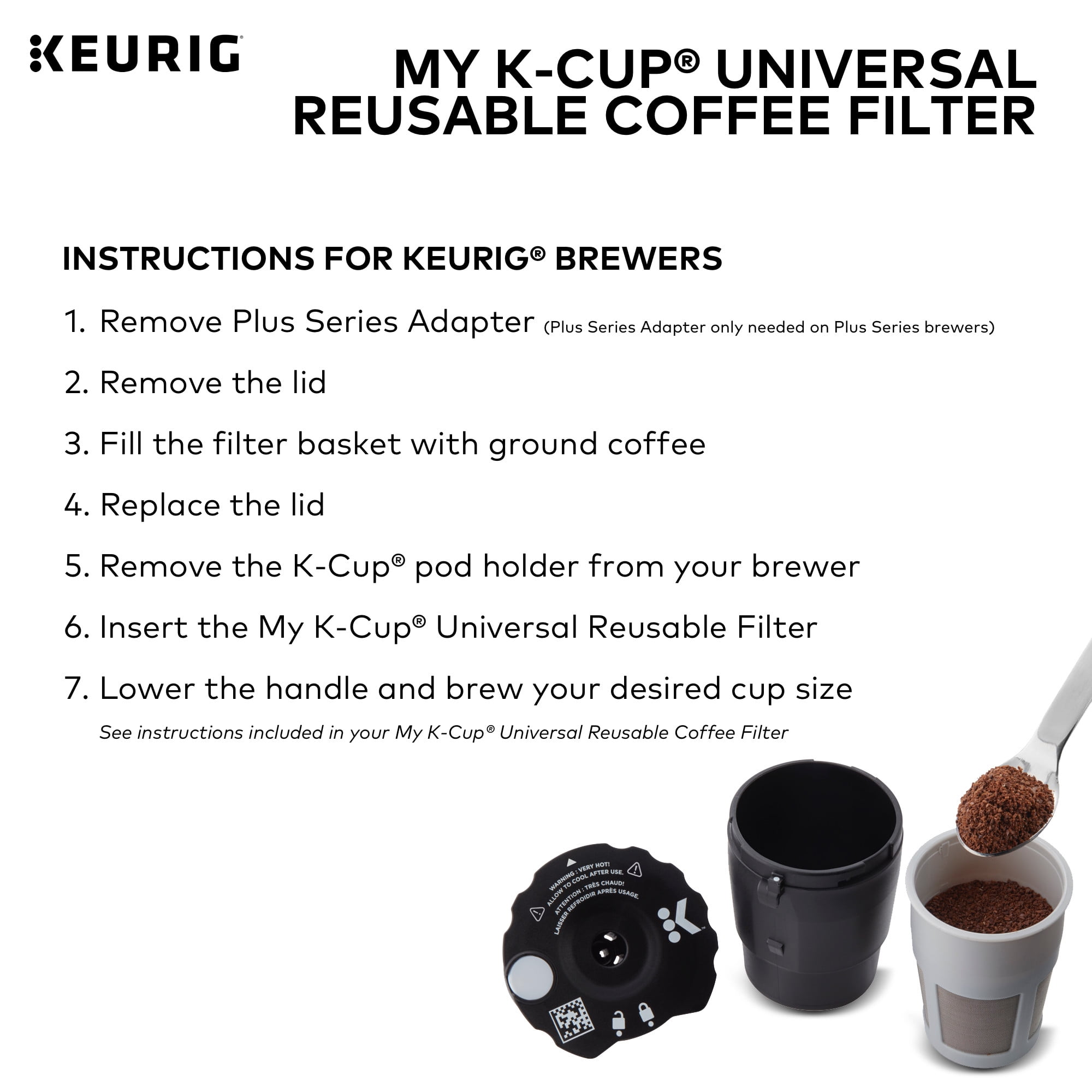 Compatible with All ... Keurig My K-Cup Universal Reusable Ground Coffee Filter 