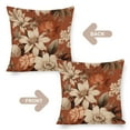 thumbnail image 3 of Cool Pillow Cases Terracotta Floral Spring Botanical Flower Print Rust Pillow Protector 16"x16" Botanical Flowers Spring Zippered Pillow Cover Decor for Sofa Couch, 3 of 7