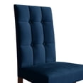 thumbnail image 4 of Castle Place Elegant Button Tufted Velvet Upholstered Dining Chairs, Navy Blue, Set of 2, 4 of 9