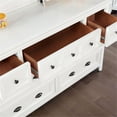 thumbnail image 4 of Furniture of America Ender Wood 7-Drawer Dresser with Mirror in White, 4 of 4