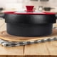 thumbnail image 5 of Tapa de olla Inteprter cocina vidrio transparente rojo 20-22-24, 5 of 6