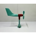 thumbnail image 3 of Refurbish Ship Marine Antique Old Aluminum Metal Fiber Body Blue Anemometer Fan, 3 of 7