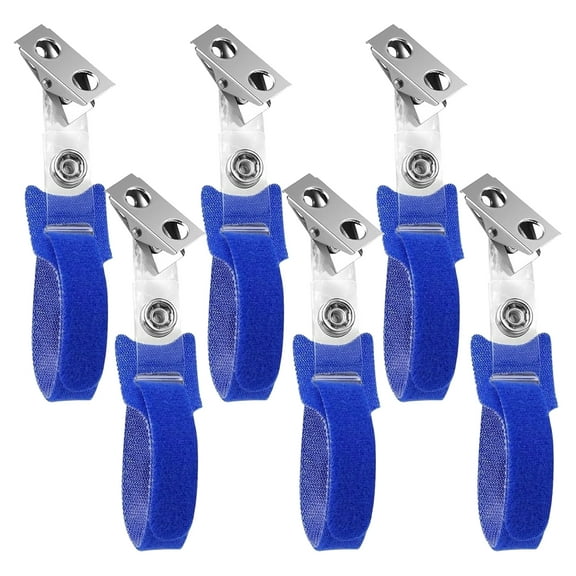 JCMZJ C Pap Hose Clamps 6 Pack, Oxygen Tubing Holder Clips for CPAP APAP Machine, Secure Cannula to Clothing Bedding, Metal   Hook Fastener, Travel-Friendly(Blue)