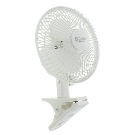 Comfort Zone Cz6c 6 In Quiet 2 Speed Desk Fan With Clip Mount