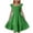 Z01 Green, variant on Girls Summer Easter Dresses Square Neck Puff Sleeve Tie Back Backless Ruffle A-Line Party Flowy Long Dress 7-12 Years Light Pink, 7-8 Years