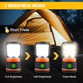 thumbnail image 2 of Camping Lantern, USB Rechargeable 800 Lumen LED Outdoor Lights, 3 Modes Emergency Light, 2 of 5