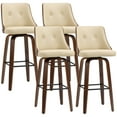 thumbnail image 2 of HOMCOM Bar Height Bar Stools Set of 4, Beige, 2 of 9