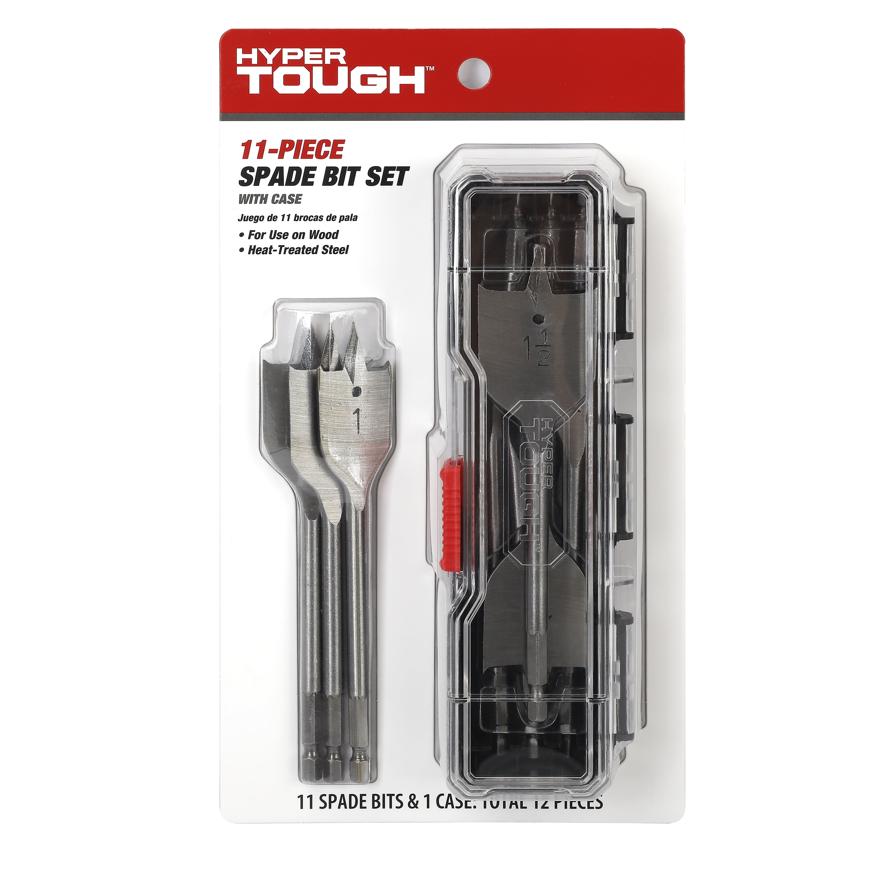 スぺード Hyper Tough 11-Piece Spade Bit Set, includes 1/4 to 1-1/2