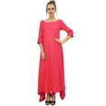 thumbnail image 1 of Bimba Kurta Indienne en Rayonne Asymétrique pour Femmes avec Foulard - 20, 1 of 9