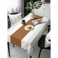 thumbnail image 6 of Sage Green Farmhouse Table Cloth, Green Brown Striped Waterproof Tablecloth for Rectangle Tables, Reusable Washable Fabric Table Cover for Restaurant Kitchen Dining Tables 54"x108", 6 of 6