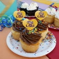 thumbnail image 4 of LSU Tiger Eye on Yellow Heart Love Cupcake Picks Toppers Decoration Set of 6, 4 of 7