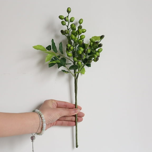 Fake Plants Promotion Sale! Nomeni Single Bean Simulation Artificial Flower Plant Fake Flower Small Berry, Home Decor Clearance Sale