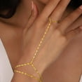 thumbnail image 6 of Hand Chain Bracelet for Women -Valentine's Day gift  Dainty 14K-Gold-Plated Finger Ring Hand Chains Layered Trendy Link Bracelets Jewelry Gifts for Women, 6 of 9