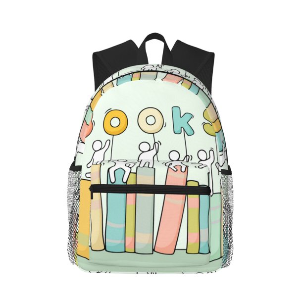 Disketp Books Mochila Ligera Clásica con Múltiples Bolsillos, Mochila Casual para Hombre y Mujer, Ideal para Escuela, Trabajo y Viajes