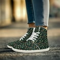 thumbnail image 2 of Womens High Top Sneakers Thick Shoe Laces PU Leather Comfort Platform Walking Shoes, 2 of 8