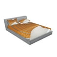thumbnail image 2 of Ambesonne Modern Fitted Sheet & Pillow Sham Set, Geometric Long Tunnel, Queen, Orange Grey, 2 of 2